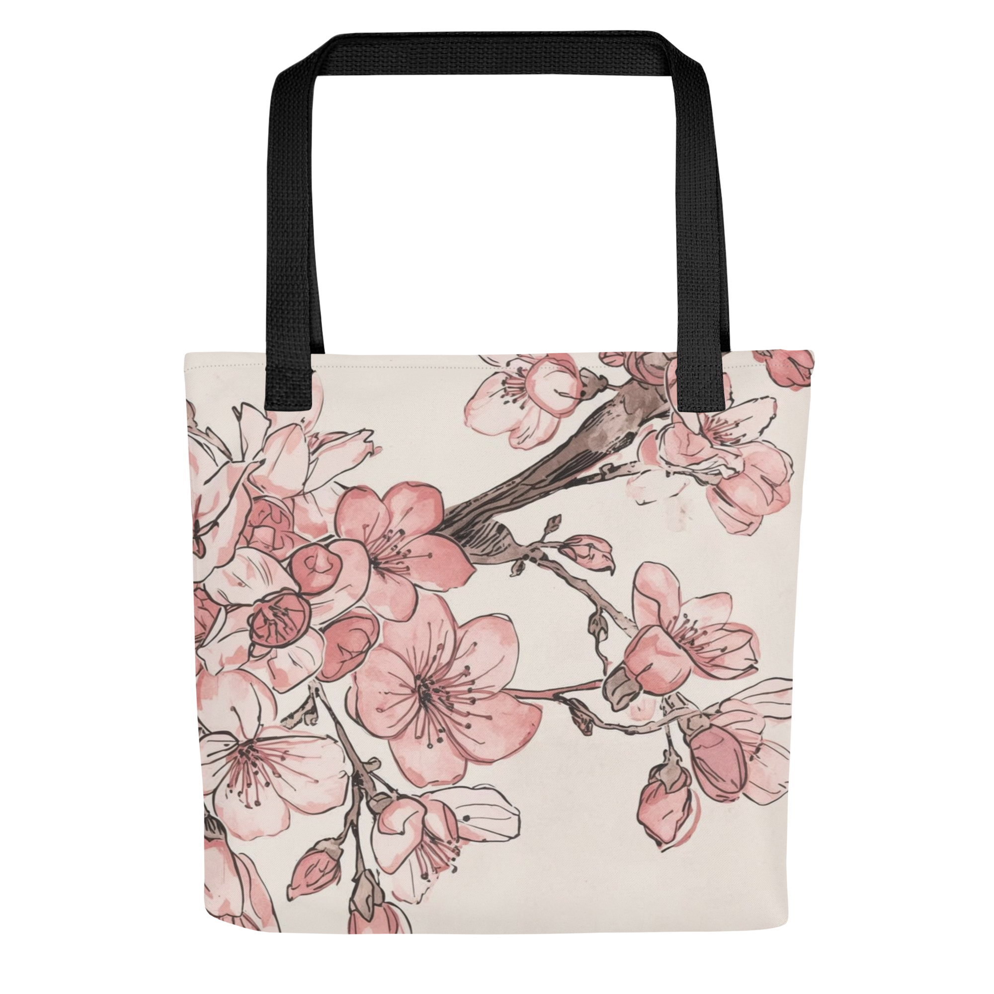 🌸 Sketch Cherry Blossom Tote — Artistic Minimalism Meets Everyday Elegance