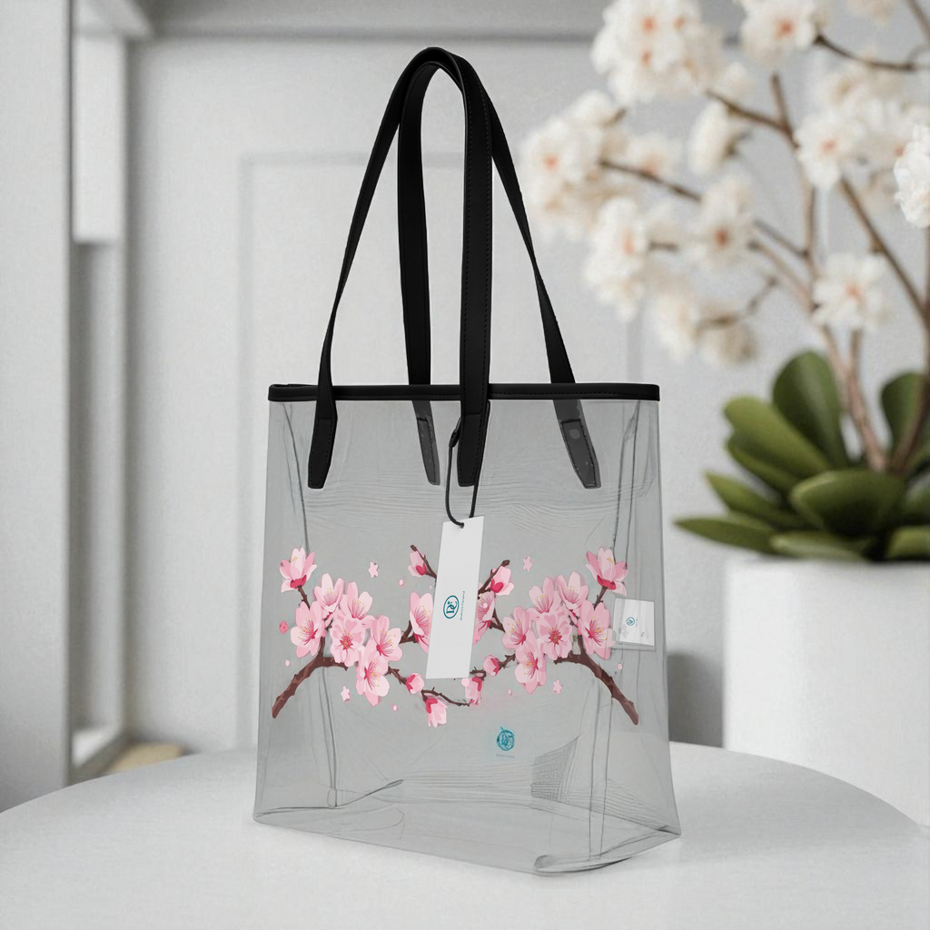 Cherry Blossom Tote Bag – Minimalist Sakura Branch Design | District Curated 🌸