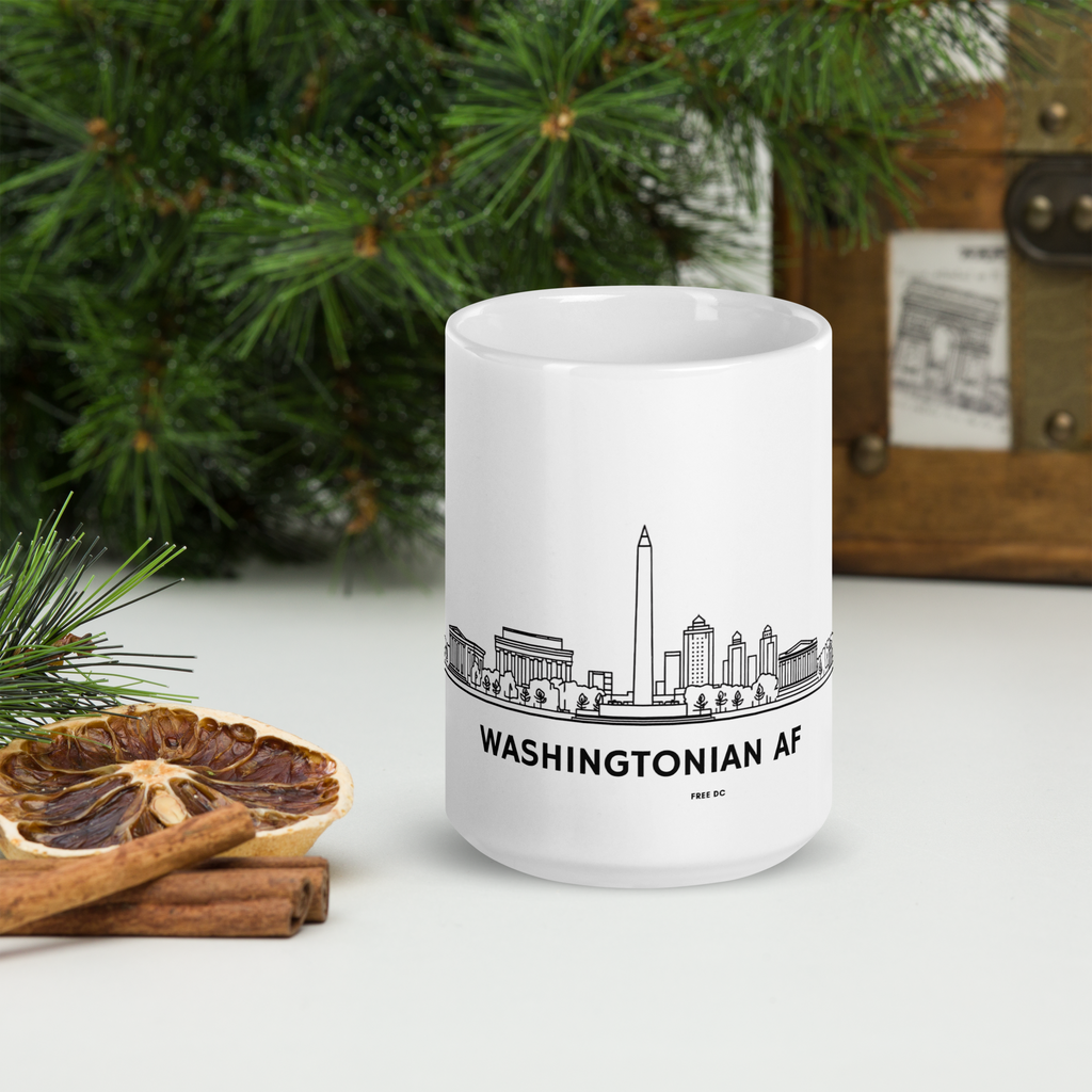 Washingtonian AF – White Glossy Ceramic Coffee Mug