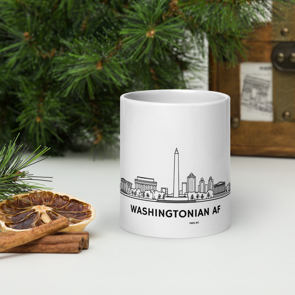 Washingtonian AF – White Glossy Ceramic Coffee Mug