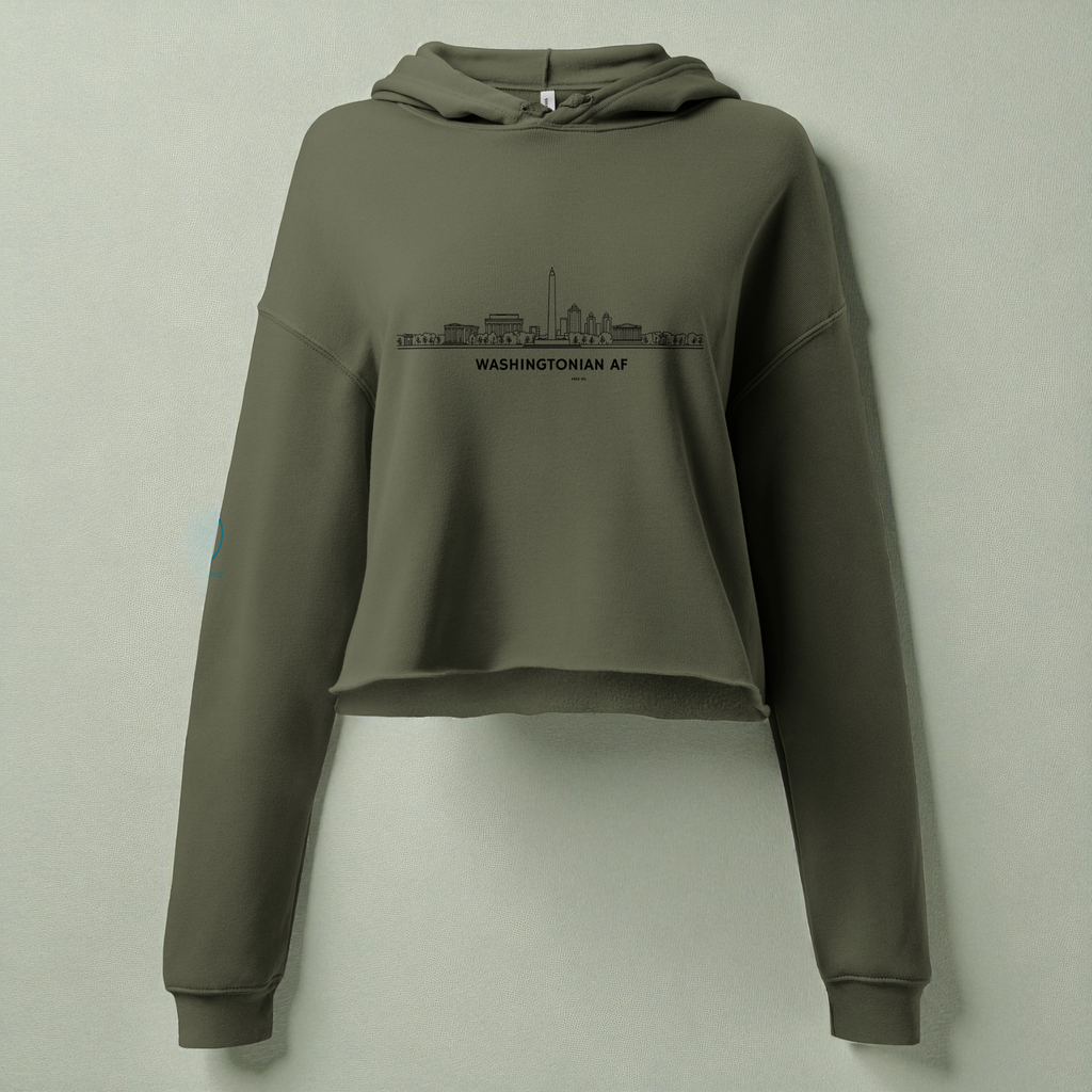 Washingtonian AF Women’s Crop Hoodie — The District Collection
